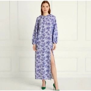 HILL HOUSE Lilac Tonal Floral The Simone Dress  NWT Size XXL